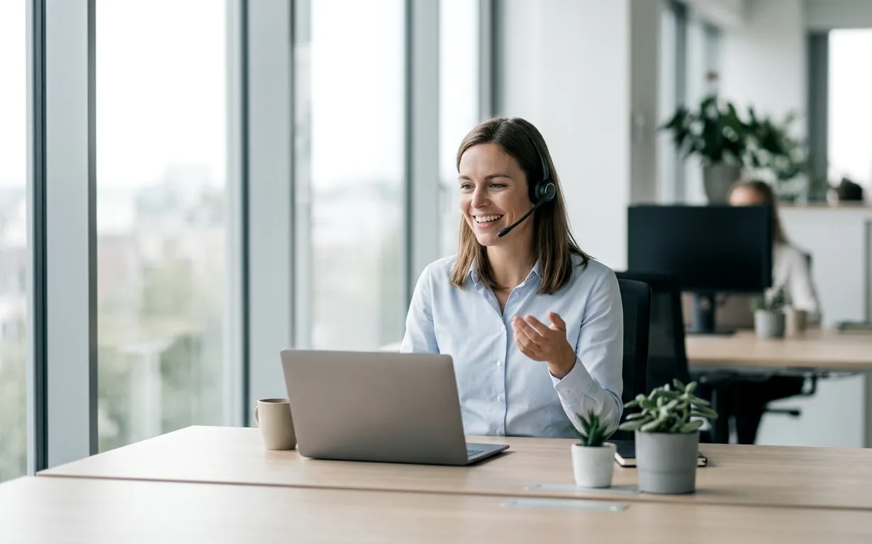 Call agent van Connect Boost in gesprek met een prospect